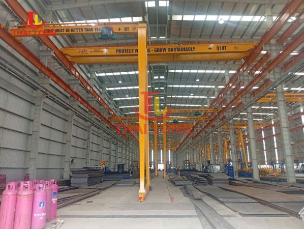 Cấu hình hệ thống cầu trục 10T dầm đôi tại Bắc Ninh